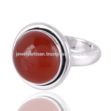 Lovely Red Onyx Gemstone 925 Sterling Silver Ring